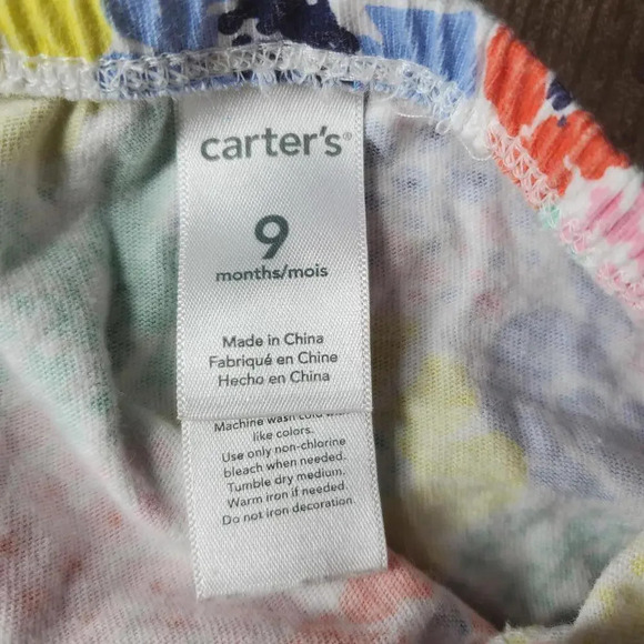 Carter's 9M Baby Girl 100% Cotton Floral Matching Dress and Bloomer Outfit - Picture 4 of 12